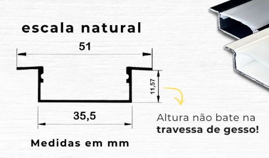 Desenho técnico com as medidas do perfil Special