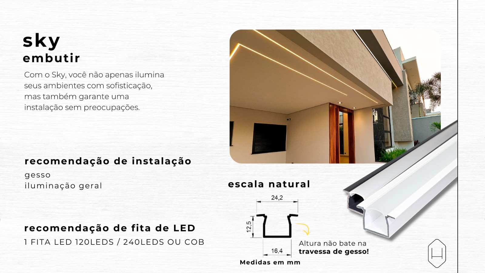 Ficha técnica Sky — medidas e recomendações de instalação